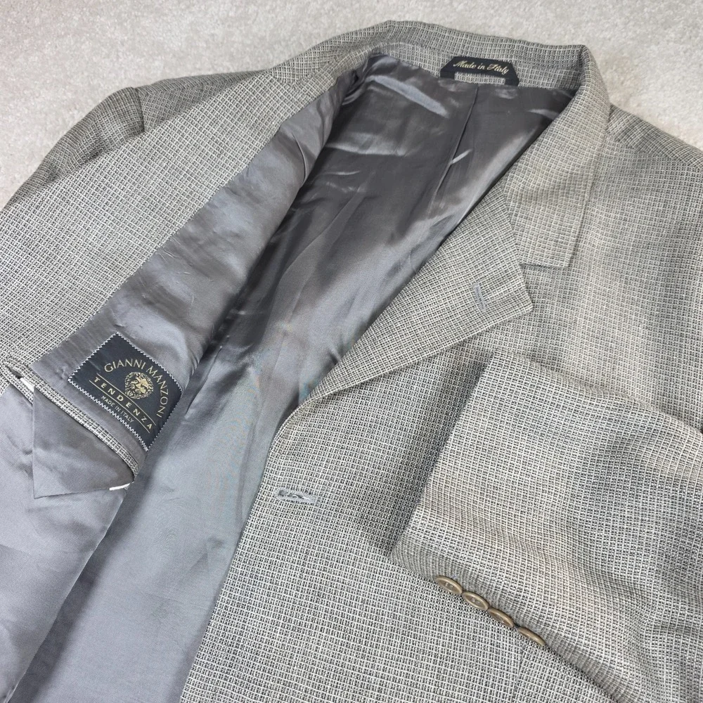 Gianni Manzoni 44S Blazer Wool Silk Lanificio Di Pray Biella Made Italy Coat